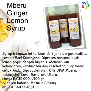 Mberu ginger lemon Syrup